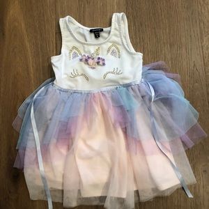 Unicorn Tutu Girls Dress, Size 4